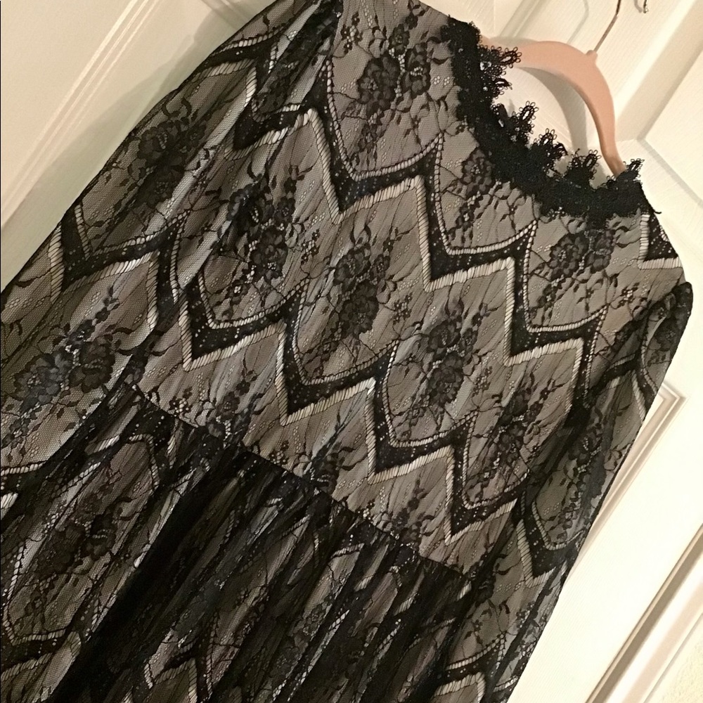 Dainty Jewells Black Lace Overlay Dress